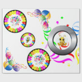 Verjaardags Inpakpapier Hommel (Vlak)