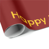 Verjaardags Inpakpapier ( Rood & Geel ) (Rol Hoek)