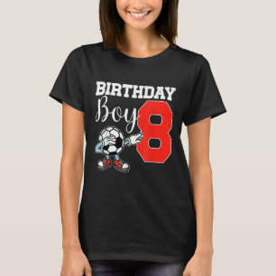 Verjaardags jongen 8 Voetbal Dab Funny Eight Voetb T-shirt