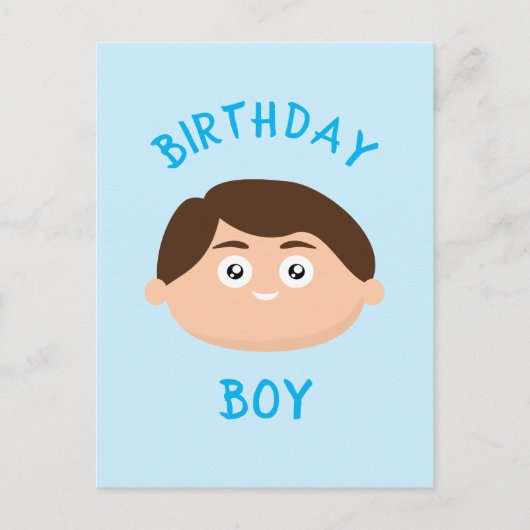 Verjaardags Jongen Briefkaart (Voorkant)