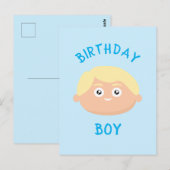 Verjaardags Jongen Briefkaart (Voorkant / Achterkant)