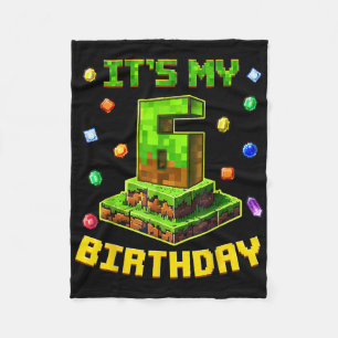 Verjaardags jongen het is mijn 6de verjaardag Pixe Fleece Deken