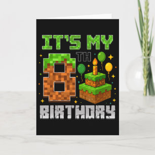 Verjaardags Jongen Het Is Mijn 8e Verjaardag Gamer Kaart