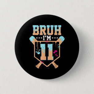 Verjaardags Jongen Honkbal Ijs Drip Bruh Ik Ben 11 Ronde Button 5,7 Cm