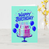 Verjaardags Jongen Kaart (Gele Bloem)