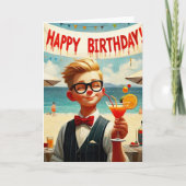 Verjaardags jongen kaart (Voorkant)