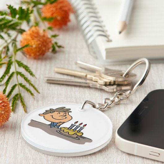 Verjaardags Jongen Sleutelhanger