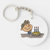 Verjaardags Jongen Sleutelhanger (Voorkant)