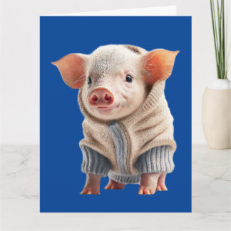 VERJAARDAGS KAART MET EEN SCHATTIG BIGGETJE