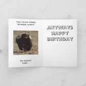 verjaardags kaart met honingsdas (Binnen)