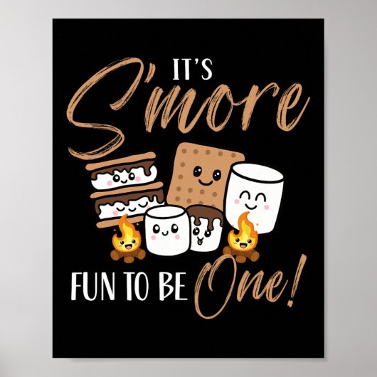 Verjaardags Kampvuur Marshmallow Het Is Leuker Om  Poster (Voorkant)