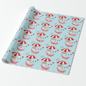 Verjaardags Kitten in Rode & Witte Hangmat Cadeaupapier (Uitgerold)
