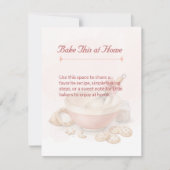 Verjaardags Kom & Gardeer Receptkaart Bakfeestje Notitiekaartje (Voorkant)