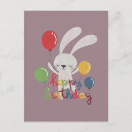 Verjaardags Konijn Grappen: Hoppy Verjaardag Briefkaart
