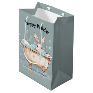 Verjaardags Konijn In Bubbelbad Medium Cadeauzakje
