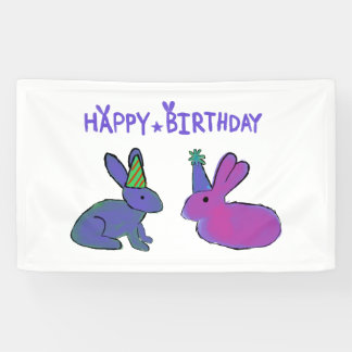 Verjaardags Konijn Spandoek