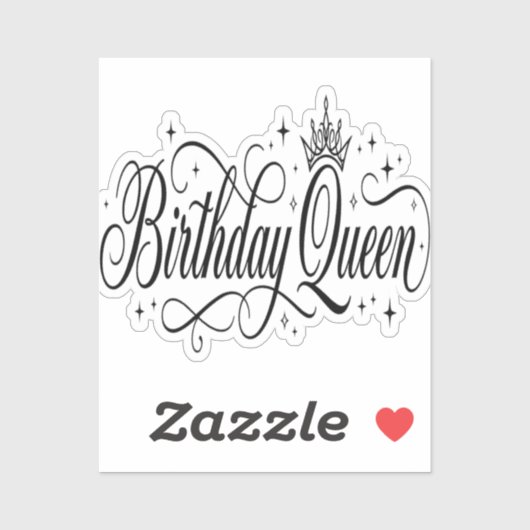 Verjaardags Koningin Aangepaste Matching Groep Sticker (Vel)