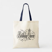 Verjaardags Koningin Aangepaste Matching Groep Vie Tote Bag (Achterkant)