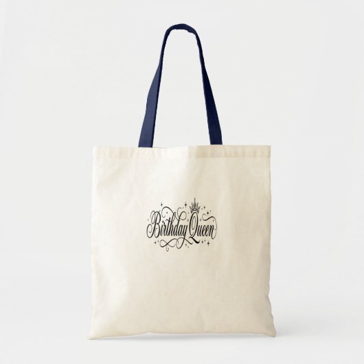 Verjaardags Koningin Aangepaste Matching Groep Vie Tote Bag (Voorkant)