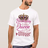 Verjaardags Koningin Beste T-Shirt (Voorkant)