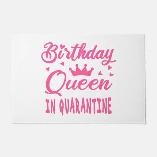 Verjaardags Koningin in Quarantaine Deurmat (Voorkant)