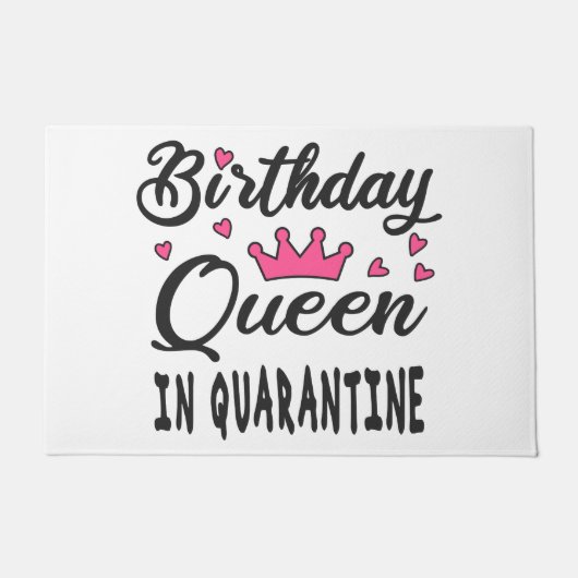 Verjaardags Koningin in Quarantaine Deurmat (Voorkant)