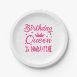 Verjaardags Koningin in Quarantaine Papieren Bordje