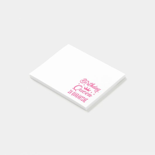 Verjaardags Koningin in Quarantaine Post-it® Notes (Schuin)