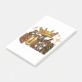 Verjaardags Koningin met Gouden Kroon Luipaard Post-it® Notes (Schuin)