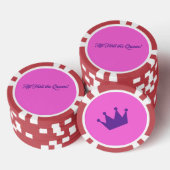 Verjaardags Koningin Speelkaarten Poker Chips (Opstapeling)