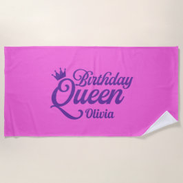 Verjaardags Koningin Strandhanddoek Strandlaken