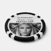 Verjaardags Krant Leuk Zwart & Wit Foto Poker Chips (Enkel)