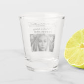 Verjaardags Krant Leuk Zwart & Wit Foto Shot Glas (Achterkant)