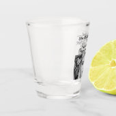 Verjaardags Krant Leuk Zwart & Wit Foto Shot Glas (Links)