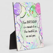 Verjaardags Kunstontwerp Fotoplaat (Zijkant)