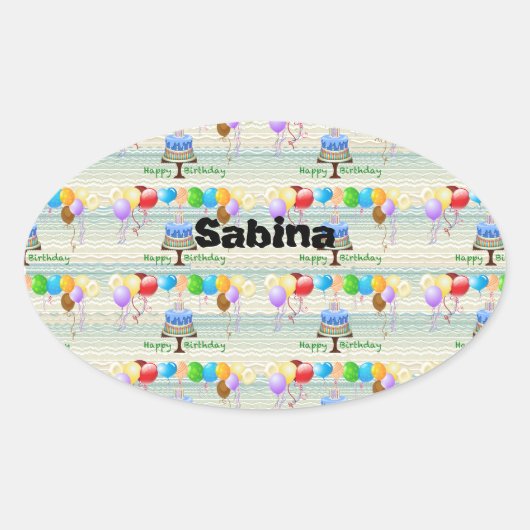 Verjaardags label & sticker (Voorkant)