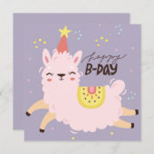 Verjaardags Lama Vakantiekaart Feestdagenkaart (Voorkant / Achterkant)