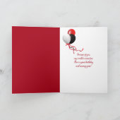 Verjaardags lap pop met daisy boeket kaart (Binnen)