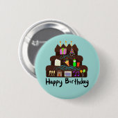 Verjaardags Neurale Netwerk voor nerds Ronde Button 5,7 Cm (Voorkant /achterkant)