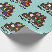 Verjaardags Neuronaal Netwerk voor Nerdy Types Cadeaupapier (Hoek)