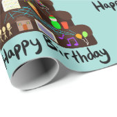 Verjaardags Neuronaal Netwerk voor Nerdy Types Cadeaupapier (Rol Hoek)