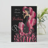 Verjaardags- of vrijgezellenfeest Diva Prinses Mei Kaart (Staand voorkant)