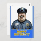 Verjaardags Officier Briefkaart (Voorkant / Achterkant)