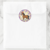 Verjaardags Paard Ronde Sticker (Tas)