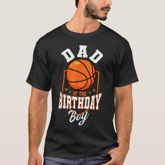 Verjaardags Papa Van De Verjaardag Basketbal Thema T-shirt