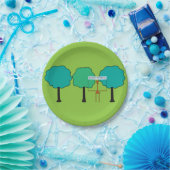Verjaardags papieren bord Jungle Animals - Giraffe (Feest)