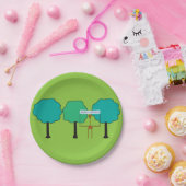 Verjaardags papieren bord Jungle Animals - Giraffe (Feest)
