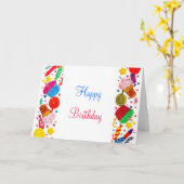 verjaardags partij, Gelukkige Verjaardag Kaart (Gele Bloem)