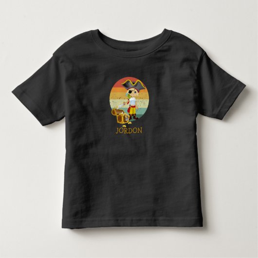 Verjaardags-Piraat Feestje Kinder Shirts (Voorkant)
