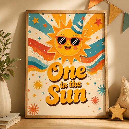 Verjaardags poster 'Eén in de zon'